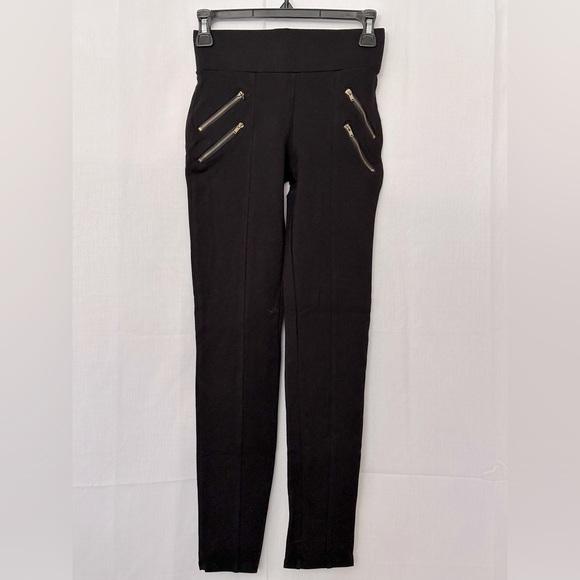 Chocolate Pants - NWOT Chocolate USA Stretch Black Leggings With Zipper Size S